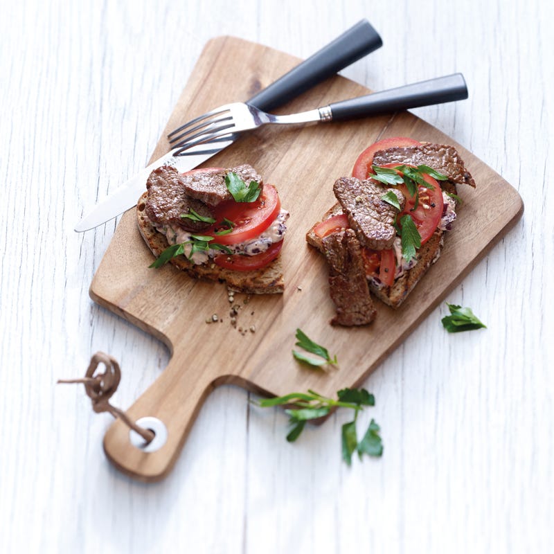 Kidneybohnenschnitte mit Steakstreifen