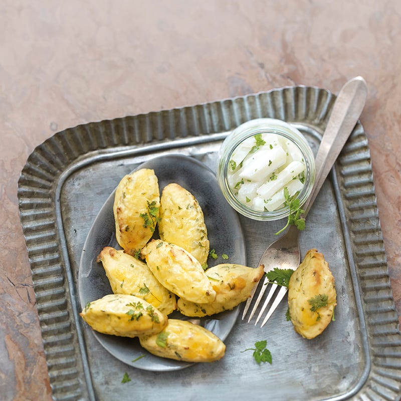 Kartoffel-Kräuter-Nocken mit Rahmkohlrabi