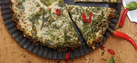 Kartoffel-Spinat-Kuchen mit Hackfleisch