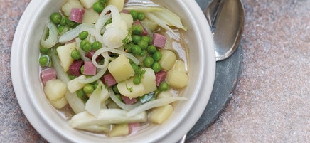 Kartoffel-Fenchel-Eintopf mit Schinken