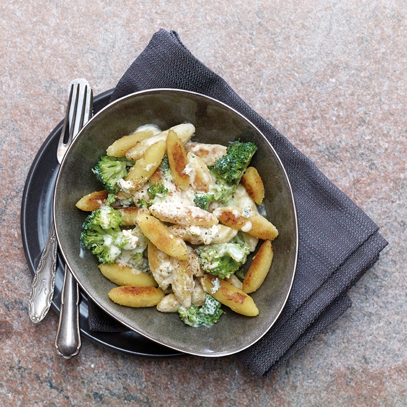 Schupfnudeln mit Broccoli in Gorgonzolasauce