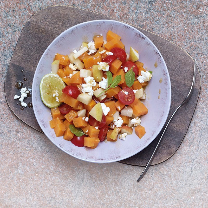 Süsskartoffel-Birnen-Salat mit Feta