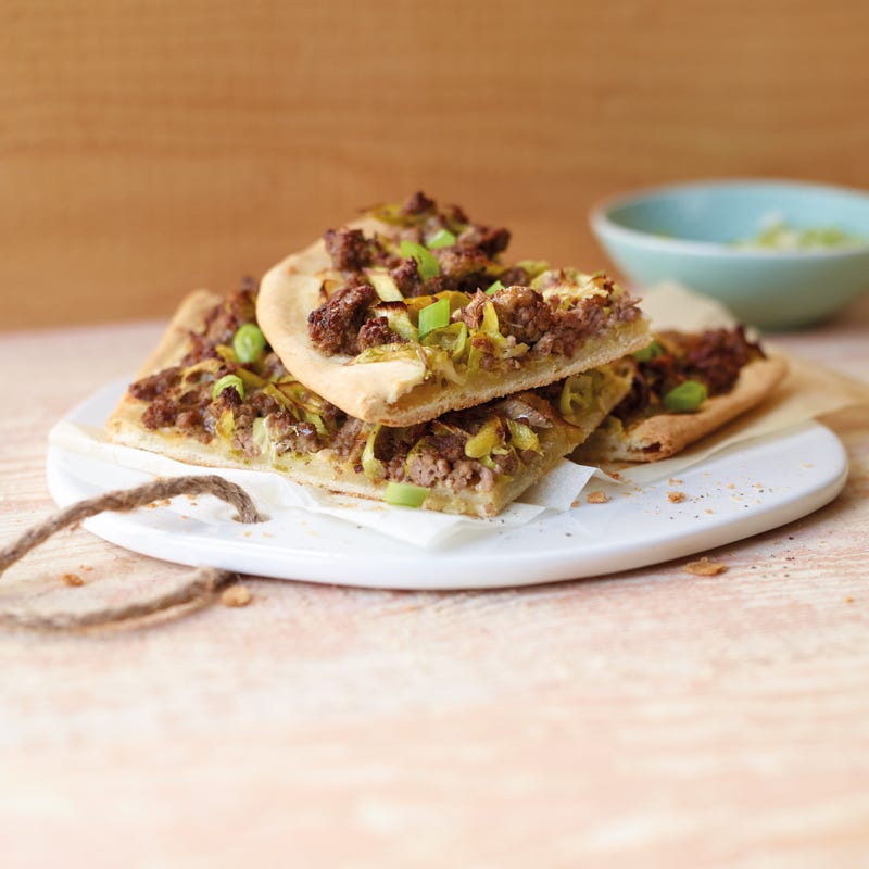 Lauchkuchen mit Hackfleisch