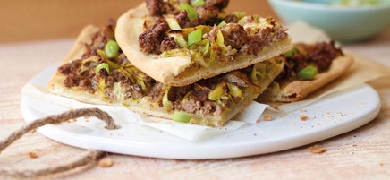 Lauchkuchen mit Hackfleisch