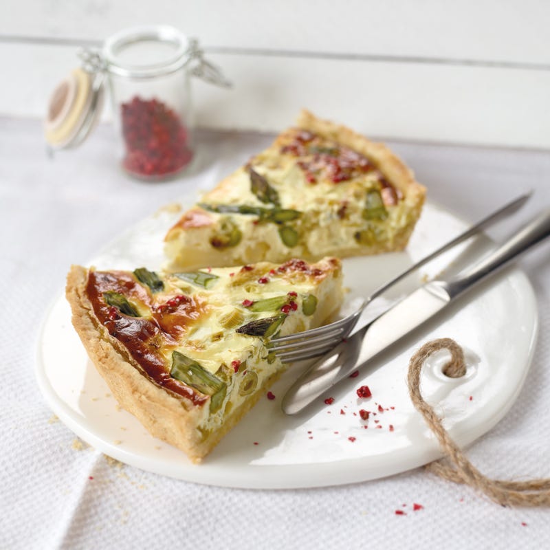 Spargelkuchen mit Frühlingszwiebeln