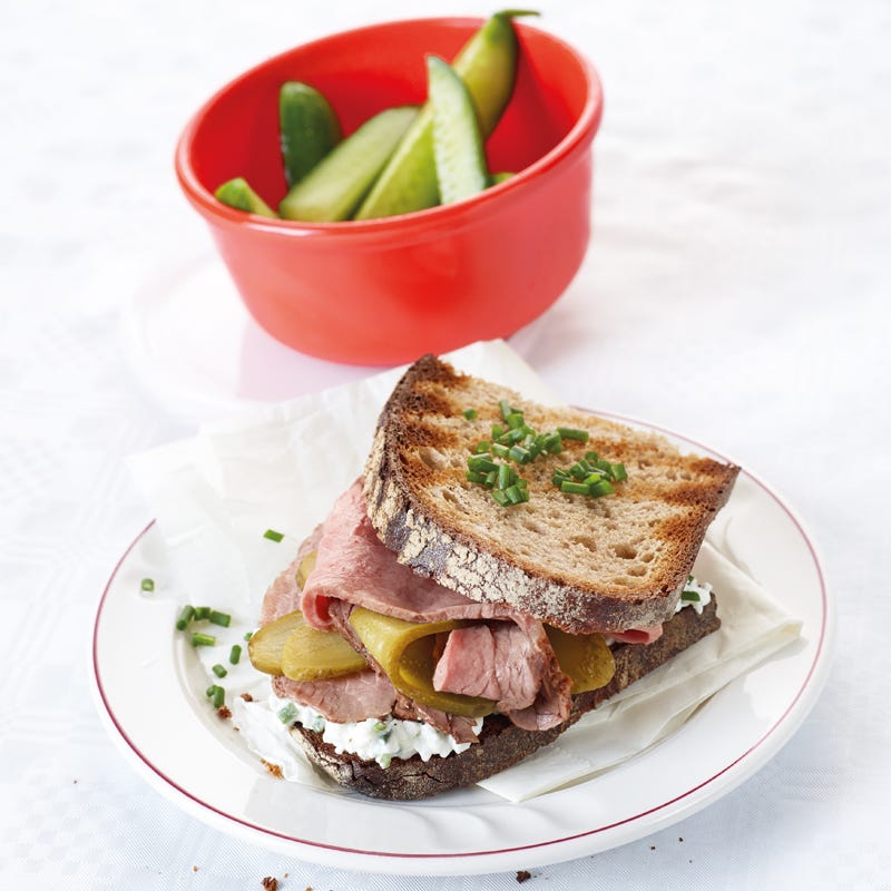 Photo de Sandwich au roastbeef et au cottage cheese prise par WW