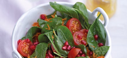 Salade d'épinards à la grenade