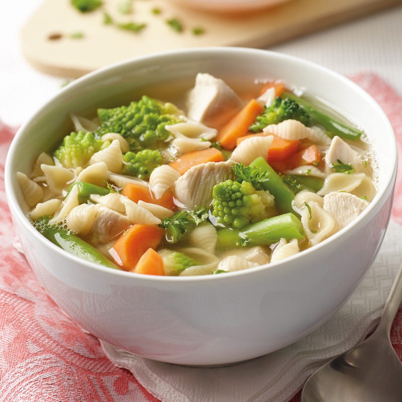 Foto Pouletsuppe mit Teigwaren von WW