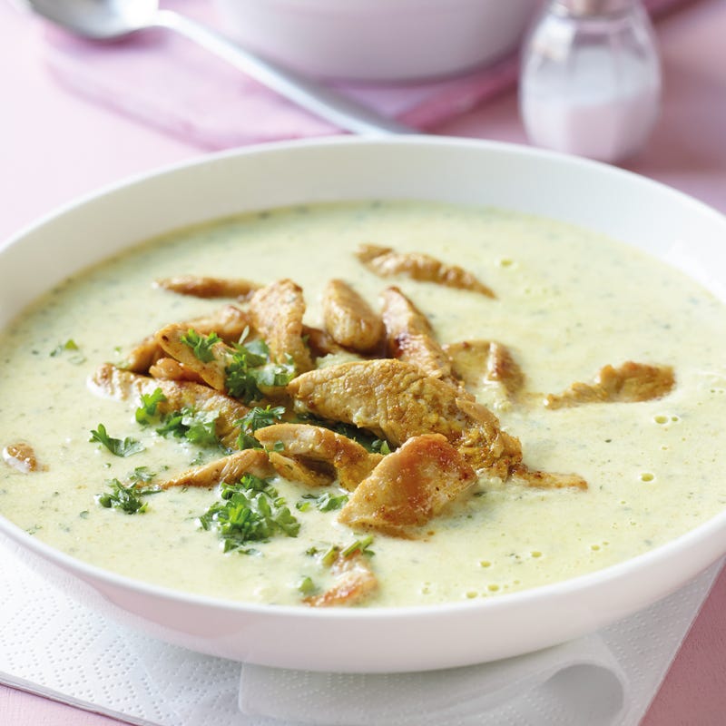 Foto Gemüse-Joghurt-Suppe mit Trutenstreifen von WW
