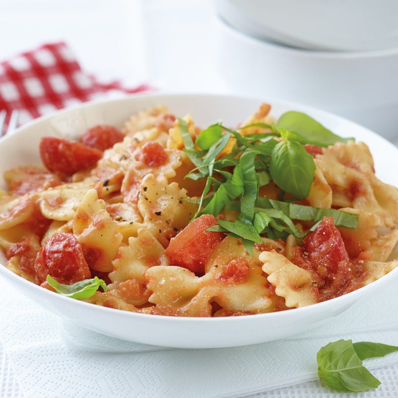 Foto Farfalle mit Tomaten-Ricotta-Sauce von WW