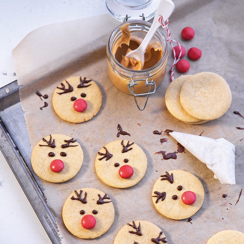 Erdnussbutter-Rentiere