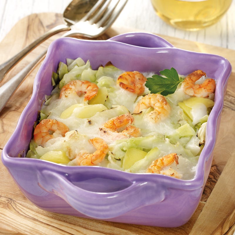 Foto Spitzkohlauflauf mit Krevetten von WW