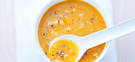 Soupe de carottes et de lentilles