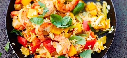Fixe Crevetten-Reis-Pfanne