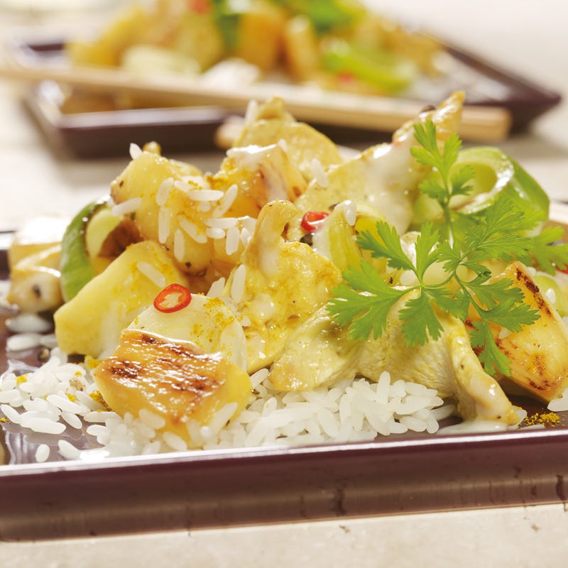 Photo de Wok exotique au poulet prise par WW