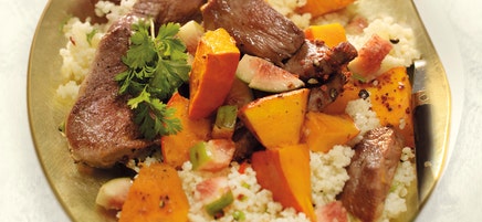 Kürbis-Couscous-Pfanne mit Ente
