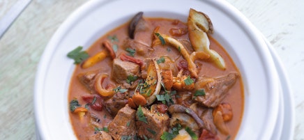 Goulache aux champignons et aux spätzlis