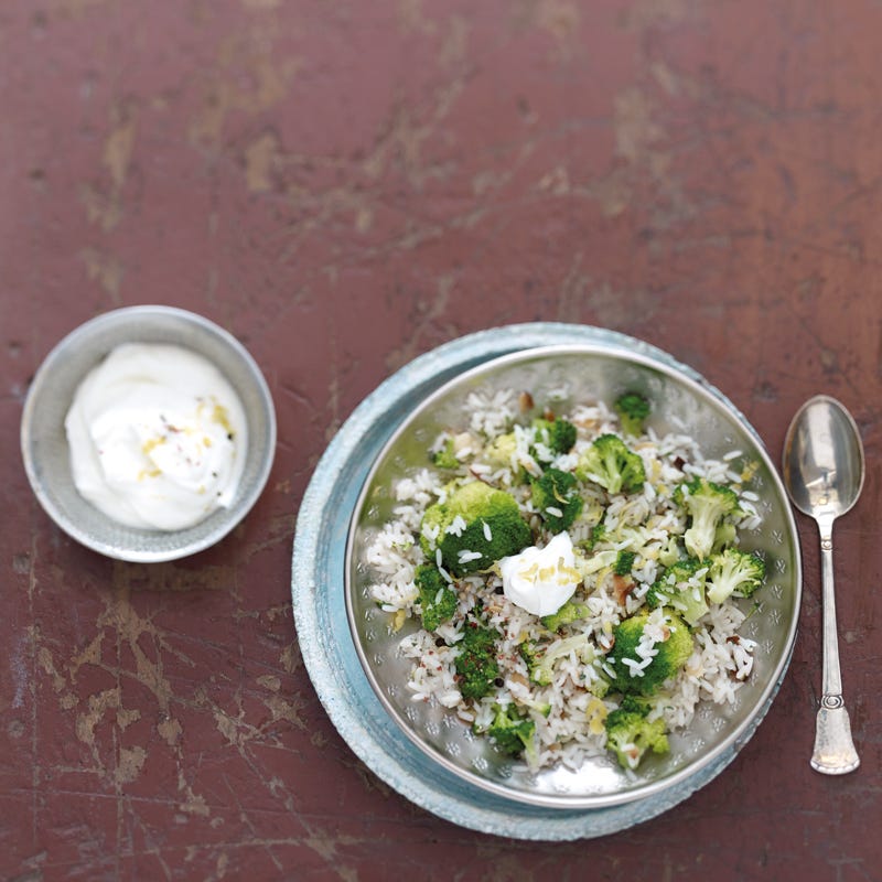 Pilaw mit Broccoli und Mandeln