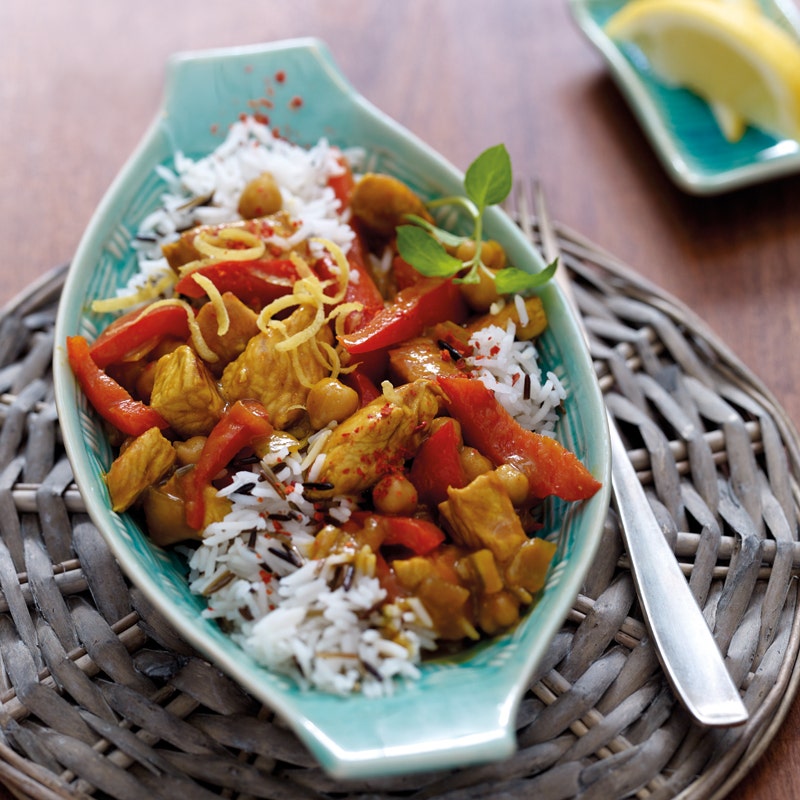Kichererbsencurry mit Trutenbrust