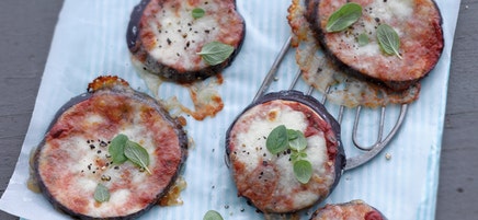 Bouchées de pizza d'aubergine
