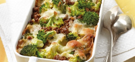 Gratin de viande hachée au brocoli