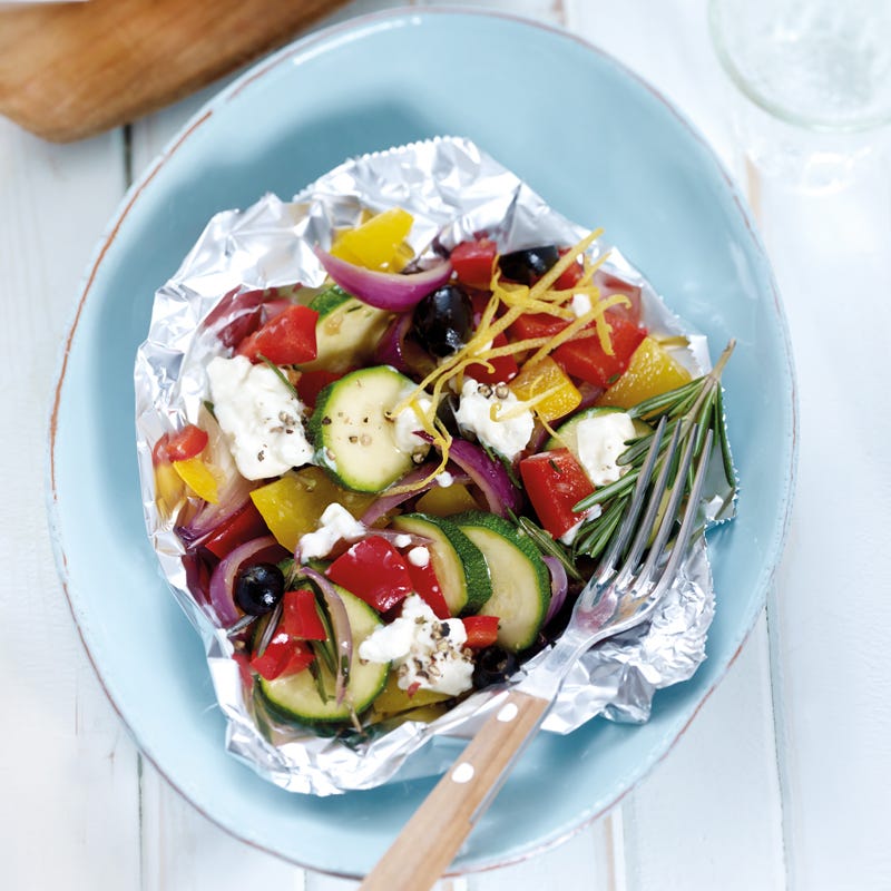 Ratatouillepäckchen mit Feta