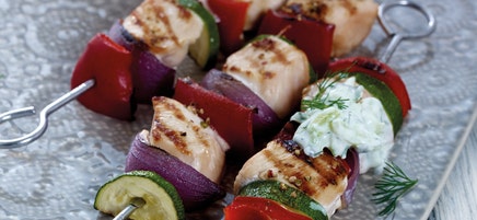 Brochettes de poulet et tzatziki