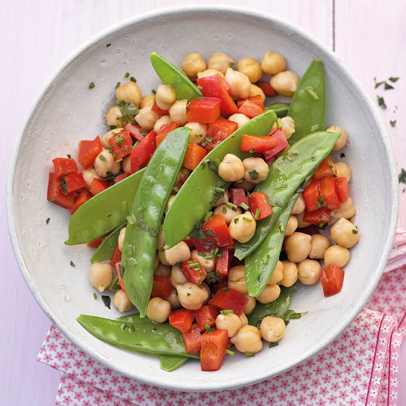Kefensalat mit Kichererbsen