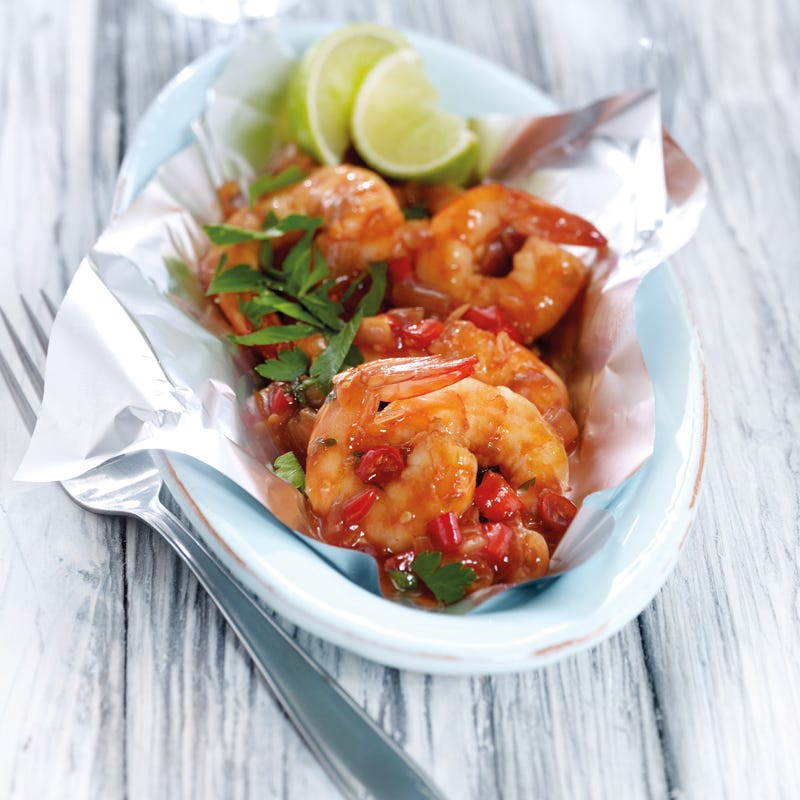 Riesencrevetten nach portugiesischer Art