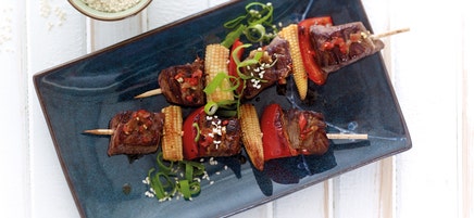 Brochette de boeuf à l'asiatique