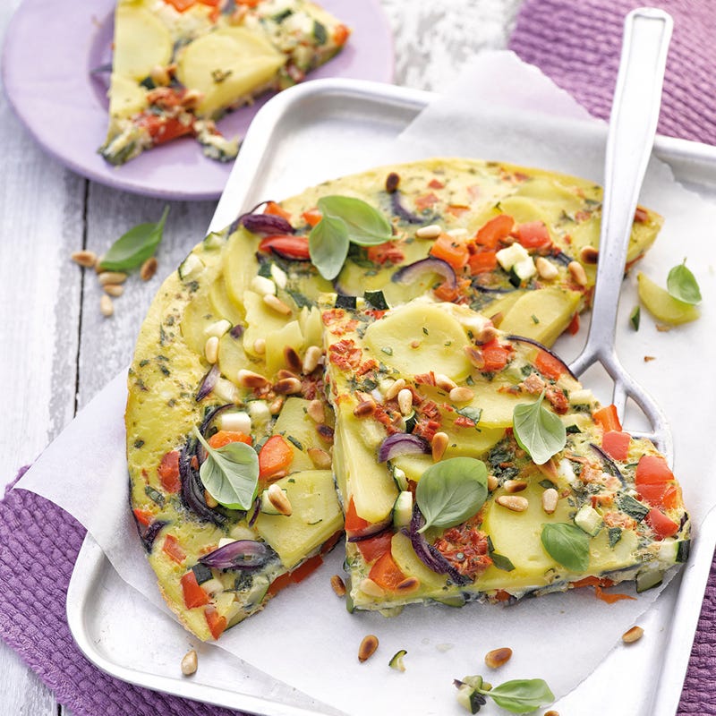 Frittata mit gerösteten Pinienkernen