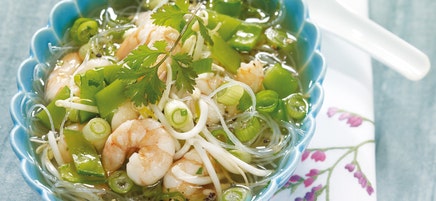 Soupe de nouilles aux crevettes