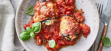 Rouleaux d’aubergines au four