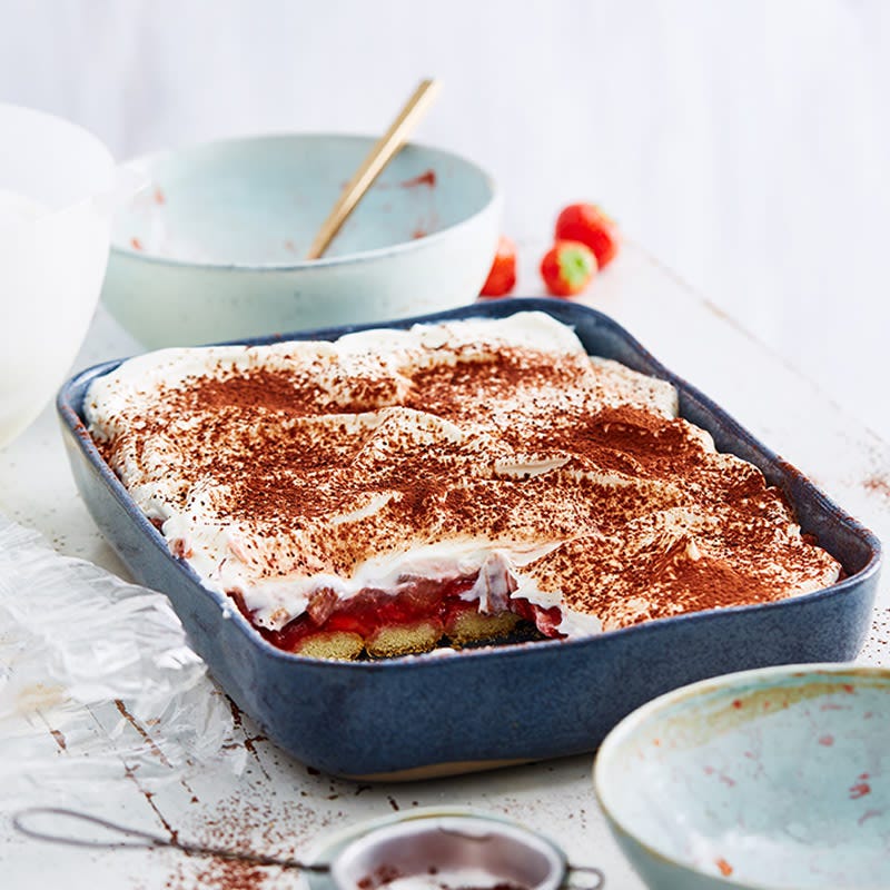 Rhabarber-Erdbeer-Tiramisu