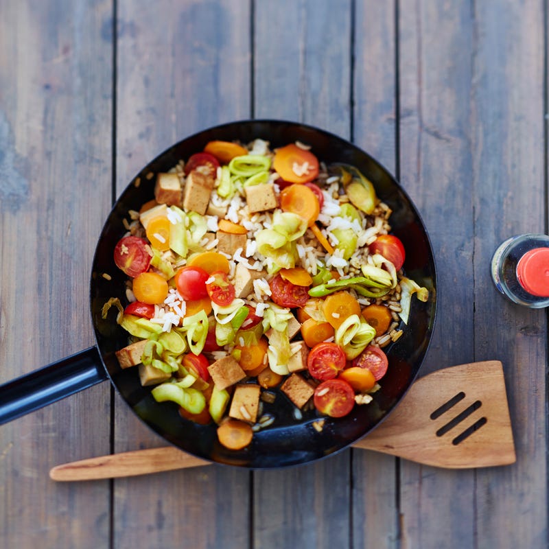 Poêlée de riz et de légumes minute