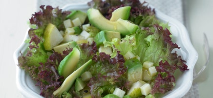 Salade poire et avocat