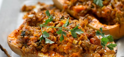 Courge farcie à la viande hachée