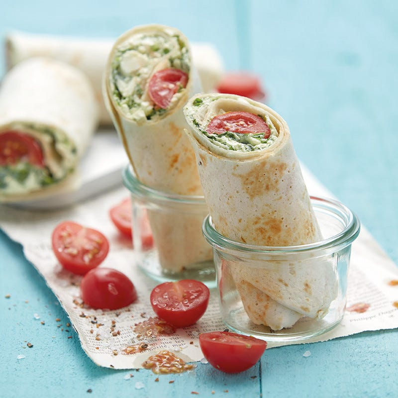 Wraps mit Feta-Rucola-Creme