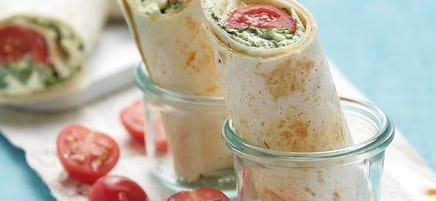 Wraps mit Feta-Rucola-Creme