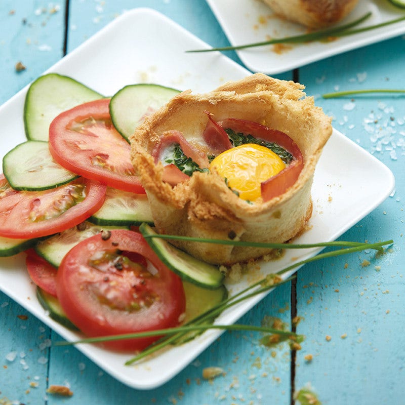 Herzhafte Frühstücksmuffins mit Schinken