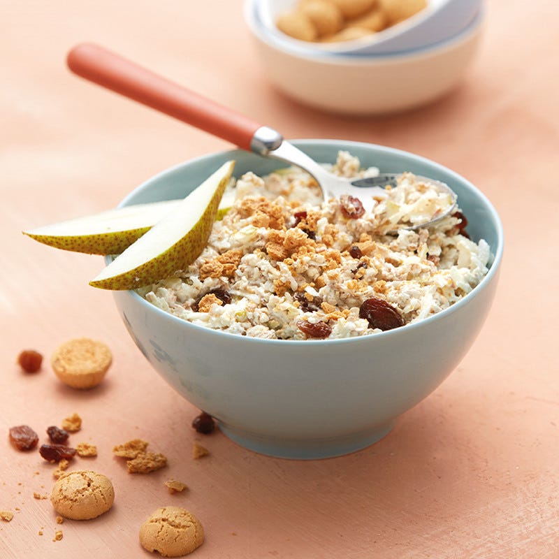 Birnenmüesli mit Amaretticrunch