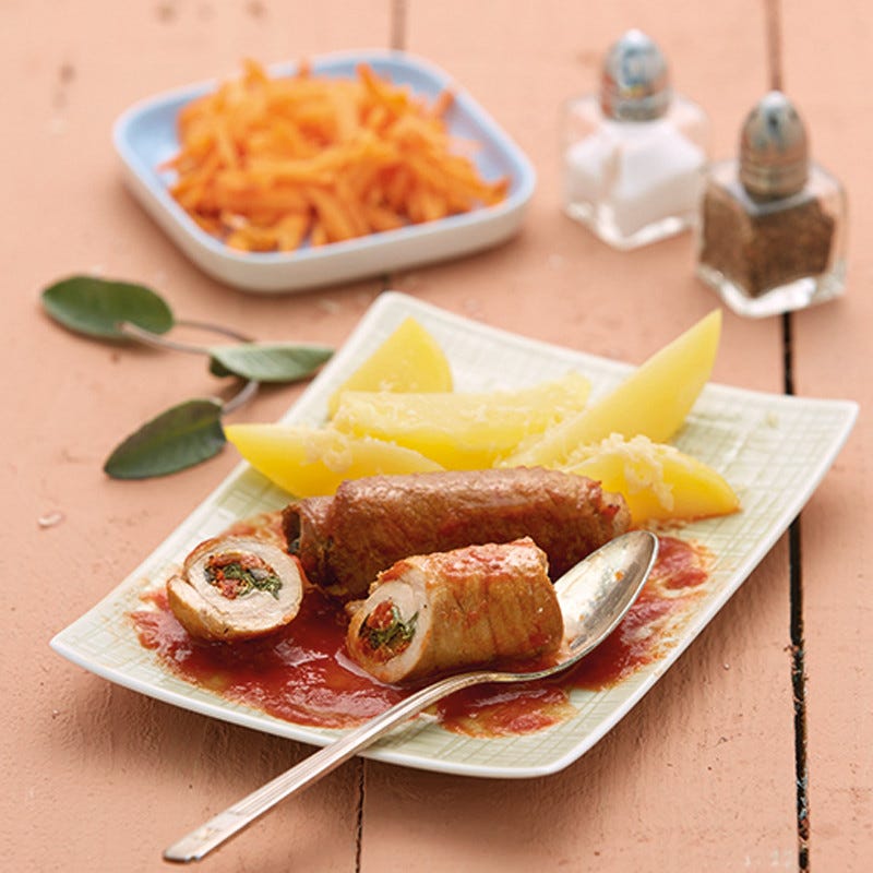 Involtini mit Parmesankartoffeln