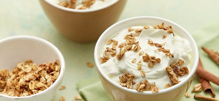 Bananenquark mit Zimtflocken