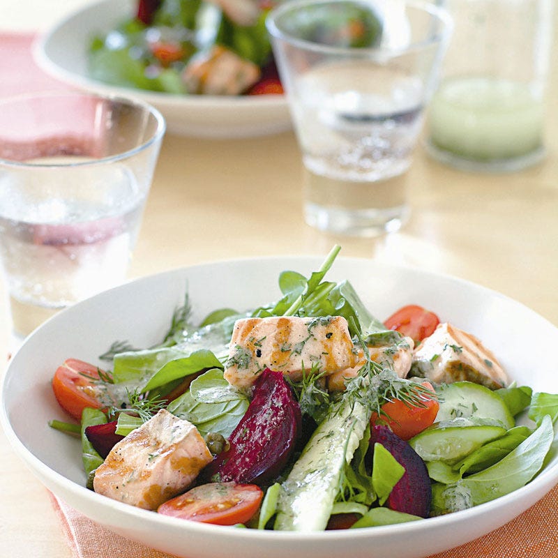 Photo of Chargrilled Atlantic salmon salad by WW