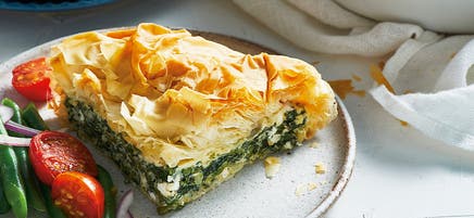 Spanakopita (Greek cheese and spinach pie)
