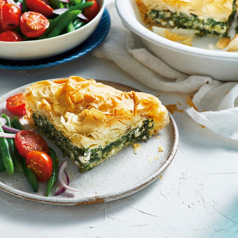 Spanakopita (Greek cheese & spinach pie)