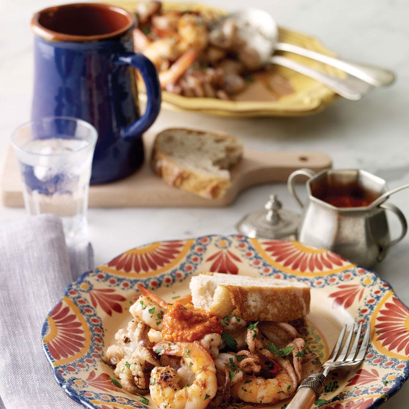 Photo of Grilled seafood with romesco sauce by WW