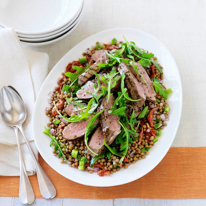 Photo of Barbecue lamb and lentil salad by WW