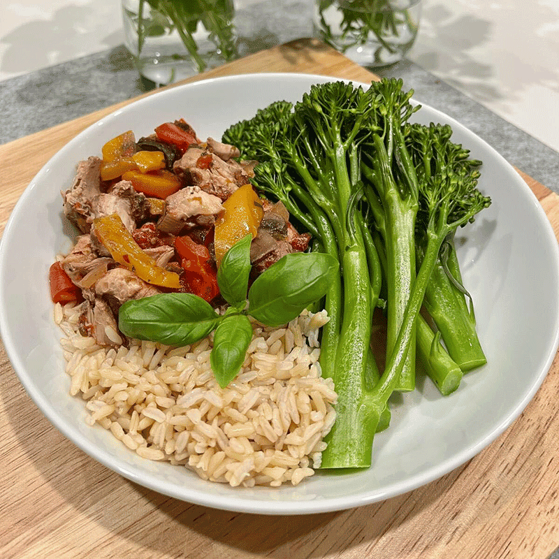 Slow cooker chicken cacciatore