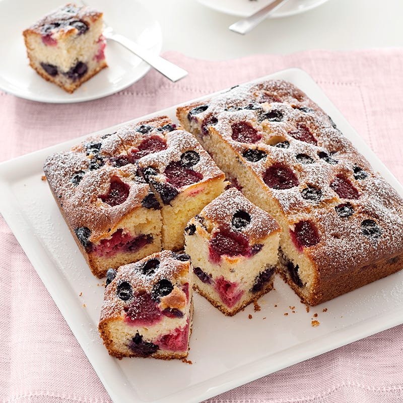 Berry and coconut cake